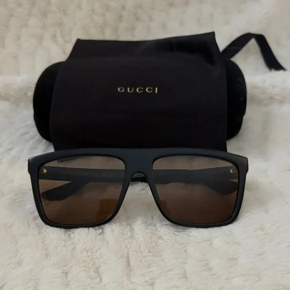 Gucci Black and Brown Sunglasses